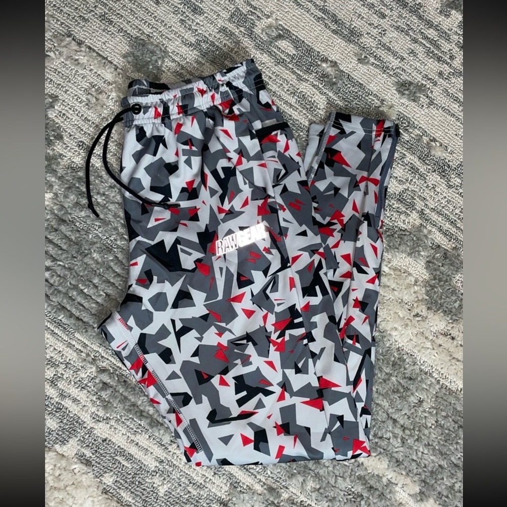 Men’s Geometric Pattern Rawgear Joggers  Size Large (L)